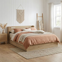 Load image into Gallery viewer, Elda Super King Bed Frame with USB Port & Drawers - Natural