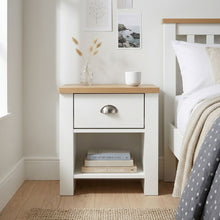 Load image into Gallery viewer, Tegan Bedside Table - Light Teak + White