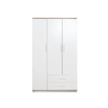 Load image into Gallery viewer, Bram 3 Door Wardrobe Cabinet with 2 Drawers - Oak + White