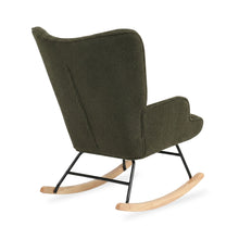 Load image into Gallery viewer, Ava Boucle Rocking Armchair - Dark Green