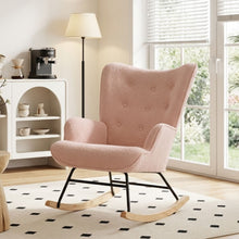 Load image into Gallery viewer, Ava Boucle Rocking Armchair - Pink