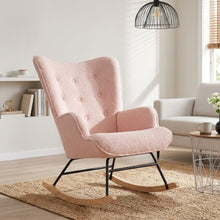 Load image into Gallery viewer, Ava Boucle Rocking Armchair - Pink