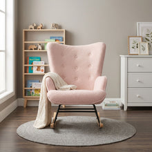 Load image into Gallery viewer, Ava Boucle Rocking Armchair - Pink