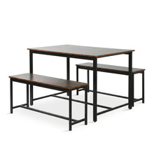 Load image into Gallery viewer, Merren 3 Piece Dining Set - Rustic Brown