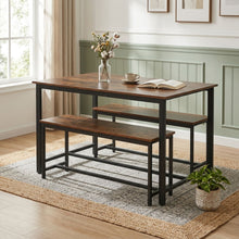 Load image into Gallery viewer, Merren 3 Piece Dining Set - Rustic Brown