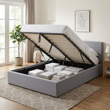 Load image into Gallery viewer, Violet Double Gas Lift Bed Frame - Grey