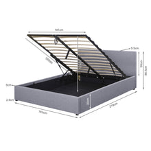 Load image into Gallery viewer, Violet Queen Gas Lift Bed Frame - Grey