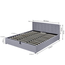 Load image into Gallery viewer, Abigail Super King Gas Lift Bed Frame - Grey
