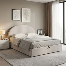 Load image into Gallery viewer, Isabella Queen Gas Lift Bed Frame - Linen Beige