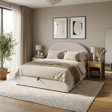 Load image into Gallery viewer, Isabella Queen Gas Lift Bed Frame - Linen Beige