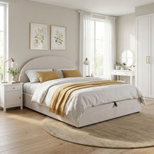 Load image into Gallery viewer, Isabella Queen Gas Lift Bed Frame - Linen Beige