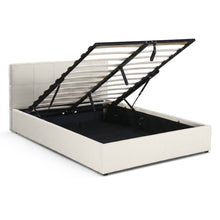 Load image into Gallery viewer, Elizabeth Double Gas Lift Bed Frame - Beige