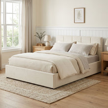 Load image into Gallery viewer, Elizabeth Double Gas Lift Bed Frame - Beige