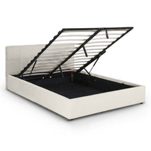 Load image into Gallery viewer, Elizabeth Queen Gas Lift Bed Frame - Beige