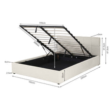 Load image into Gallery viewer, Elizabeth Queen Gas Lift Bed Frame - Beige