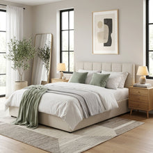 Load image into Gallery viewer, Elizabeth Queen Gas Lift Bed Frame - Beige