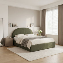 Load image into Gallery viewer, Isabella Queen Gas Lift Bed Frame - Dark Green