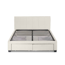Load image into Gallery viewer, Charlotte Double Bed Frame with 4 Drawers - Beige
