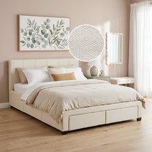Load image into Gallery viewer, Charlotte Double Bed Frame with 4 Drawers - Beige