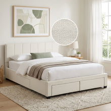 Load image into Gallery viewer, Charlotte Queen Bed Frame with 4 Drawers - Beige