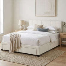 Load image into Gallery viewer, Charlotte Queen Bed Frame with 4 Drawers - Beige