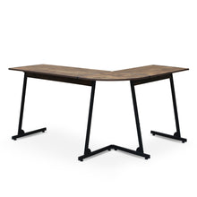 Load image into Gallery viewer, Nordix L-Shaped Computer Corner Desk - Rustic Brown