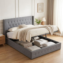 Load image into Gallery viewer, Sereno Queen Gas Lift Bed Frame - Heather Grey