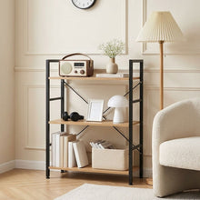 Load image into Gallery viewer, Hikuai 3 Tier Bookshelf - Natural + Black