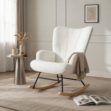 Load image into Gallery viewer, Liva Boucle Rocking Armchair - White