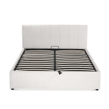 Load image into Gallery viewer, Penelope Queen Gas Lift Velvet Bed Frame - Beige
