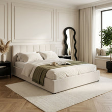 Load image into Gallery viewer, Penelope Queen Gas Lift Bed Frame - Linen Beige