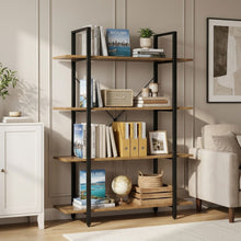 Load image into Gallery viewer, Forge 4-Tier Bookshelf - Rustic Brown