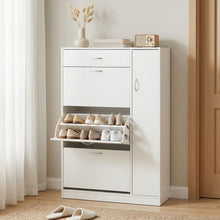 Load image into Gallery viewer, 23465-horotea-4-drawer-shoe-cabinet-storage-rack-white-2606085