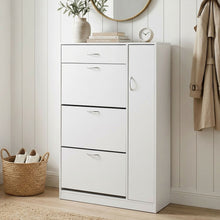 Load image into Gallery viewer, 23465-horotea-4-drawer-shoe-cabinet-storage-rack-white-2606082