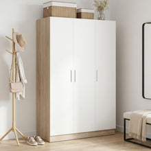 Load image into Gallery viewer, Bram 3 Door Wardrobe Cabinet - Oak + White