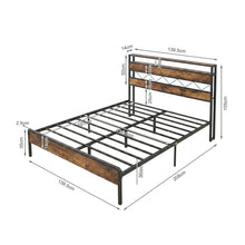 Load image into Gallery viewer, 24454-kaha-double-metal-bed-frame-black-2606097