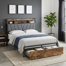 Load image into Gallery viewer, 24456-rito-double-metal-bed-frame-grey-26060914