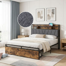 Load image into Gallery viewer, 24456-rito-double-metal-bed-frame-grey-26060917