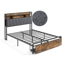 Load image into Gallery viewer, 24456-rito-double-metal-bed-frame-grey-2606092