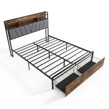 Load image into Gallery viewer, Rito Queen Metal Bed Frame - Grey
