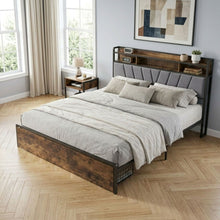 Load image into Gallery viewer, Rito Queen Metal Bed Frame - Grey