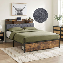 Load image into Gallery viewer, Rito Queen Metal Bed Frame - Grey