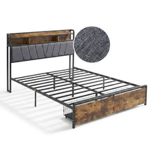 Load image into Gallery viewer, Rito Queen Metal Bed Frame - Grey