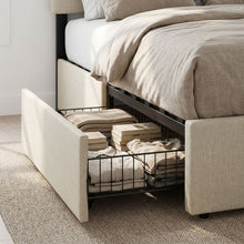 Load image into Gallery viewer, Strada Double Bed Frame with 4 Drawers - Beige