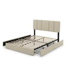 Load image into Gallery viewer, Strada Queen Bed Frame with 4 Drawers - Beige