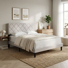 Load image into Gallery viewer, Drift Double Bed Frame - Light Taupe
