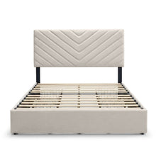 Load image into Gallery viewer, Elara Double Bed Frame with 4 Drawers - Beige