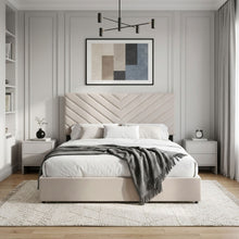 Load image into Gallery viewer, Elara Queen Bed Frame with 4 Drawers - Beige