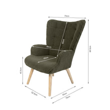 Load image into Gallery viewer, lt11077-emma-armchair-with-ottoman-dark-green-26052116