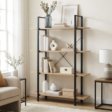 Load image into Gallery viewer, Forge 4-Tier Bookshelf - Natural